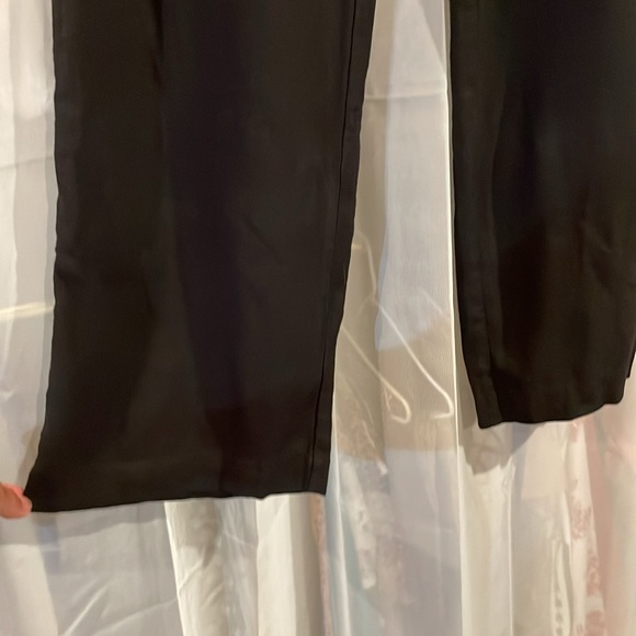 House Of Harlow Black Linen Blend High Rise Wide leg Trouser Pants - Picture 4 of 7